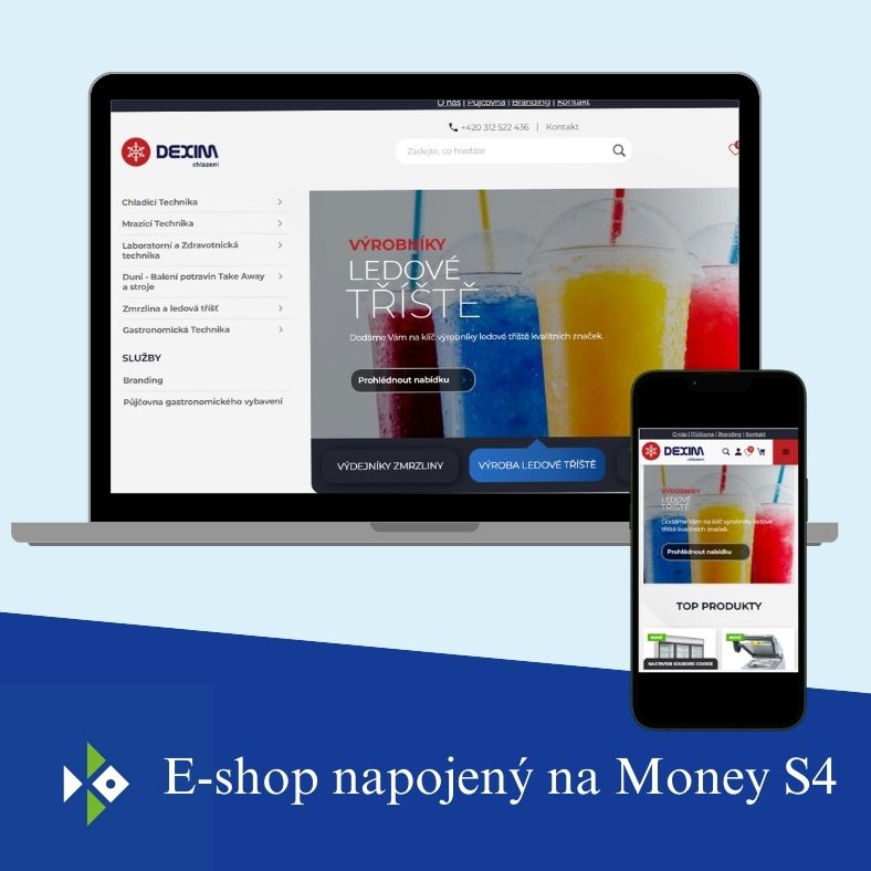 Eshop napojení na money S4