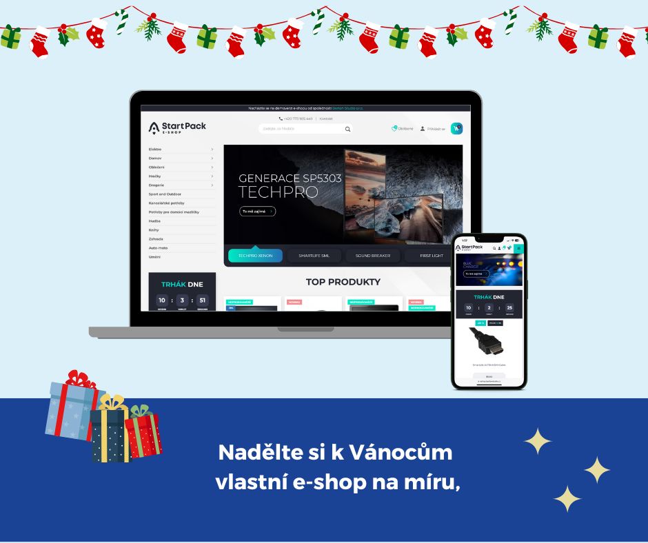 Vánoční dárek, e-shop na míru